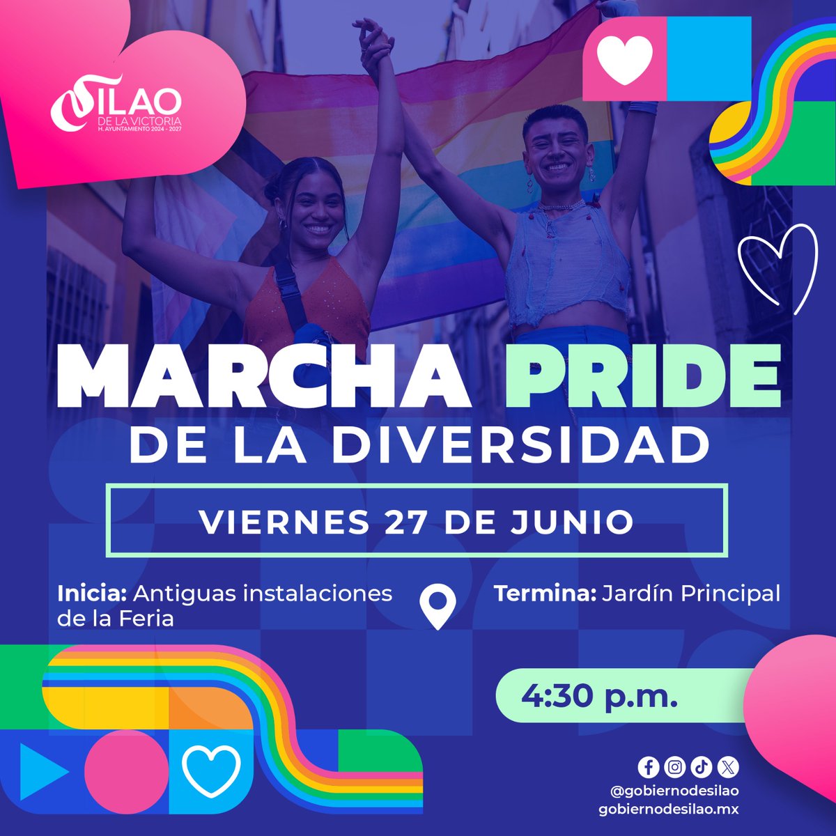 La Marcha Pride se celebrará este viernes 27 de junio en #SilaoCiudadIncluyente.
El colectivo #DiversidadSexual celebra su décimo aniversario.