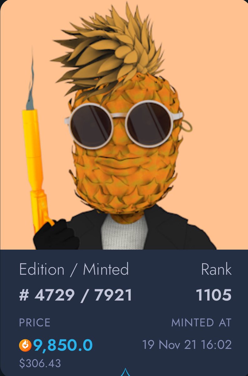 pickin_pines's tweet image. 🍍Friday Pineapple Picks!🍍
Categories: &lt;300, &lt;1000, Premium🔥🔥 🔥
thetadrop.com/marketplace/ed…
**Not Financial Advice**
$Theta $Tfuel $BTC
#Crypto #Blockchain #Bitcoin #NFT
@ThetaDrop @SecrtPineapple @TheRareRobot @ThetaRarity