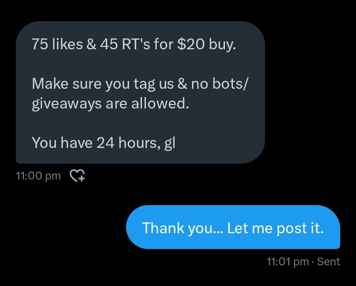 @B (@bustamachine) on Twitter photo <a href="/betboltcom/">BetBolt.com</a> guys I need 75 likes and 45 retweets on this post. Can you please do it for $20 buy.
We have 24 hours. <a href="/betboltcom/">BetBolt.com</a> guys I need 75 likes and 45 retweets on this post. Can you please do it for $20 buy.
We have 24 hours.