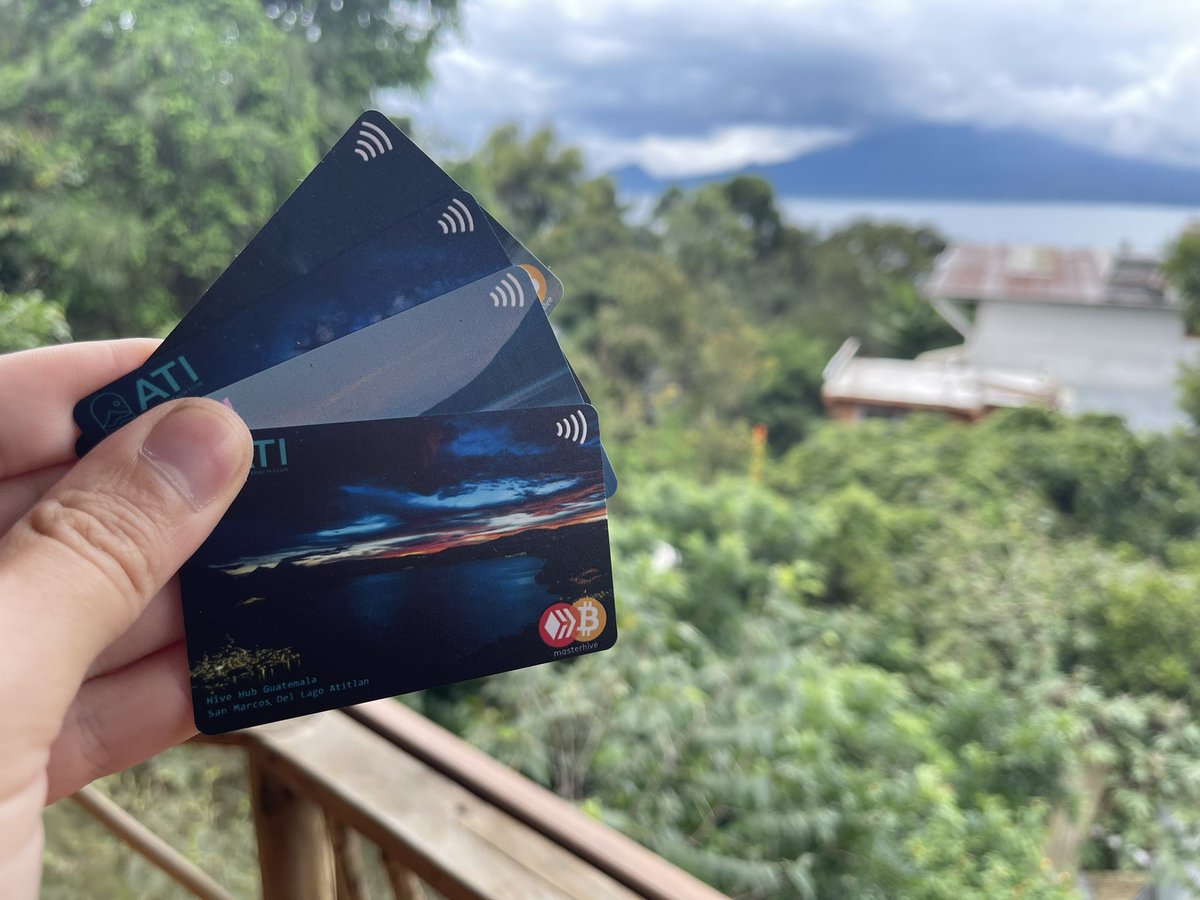 #HiveHubGuate Hive Debit cards now being implemented in to ATI Hotel at Lake Atitlan Guatemala.  Parallel banking system payments about to get super easy here!