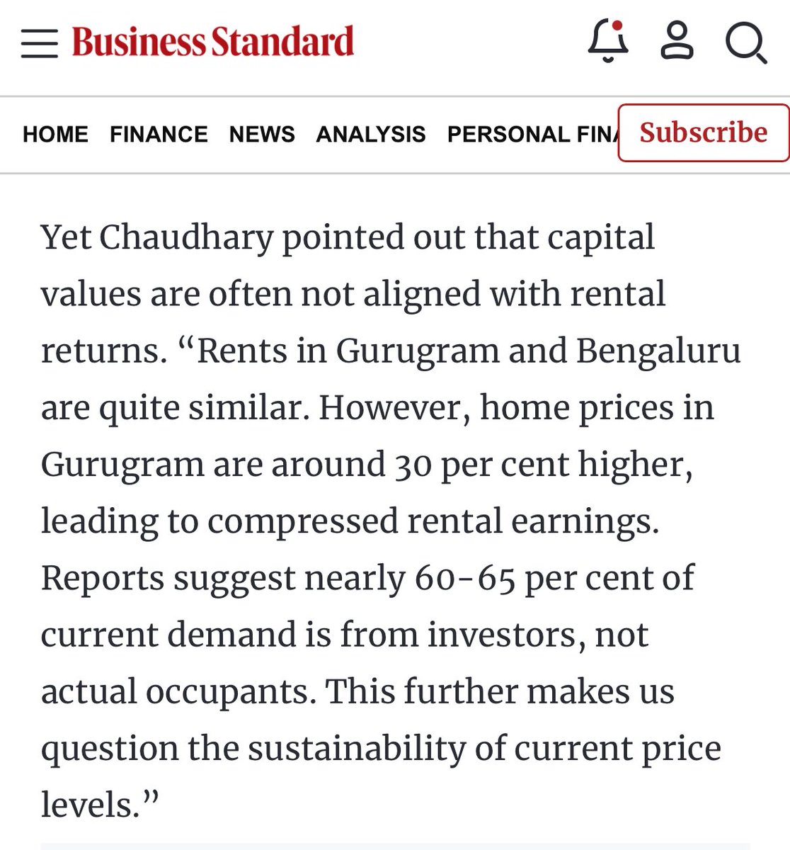 VishalBhargava5's tweet photo. Gurgaon: The Floodgates seem to have opened. 
One comment here is the most ominous “Reports suggest 60-65% of current demand is from investors”
I am not sure if the reference of “investors” here is - “investor” or “trader”
Projects with 60-65% as traders - it’s game over. https://t.co/u9kdahHHQ8