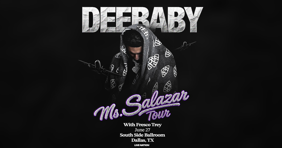 TONIGHT: Ms. Salazar Tour with DeeBaby with Fresco Trey at South Side Ballroom! 💎

Get your last-minute tickets now: livemu.sc/4jt8VFP

🚪: 7pm
🎶: 8pm

See you tonight!!
