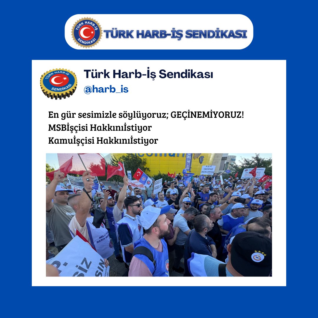 En gür sesimizle söylüyoruz; GEÇİNEMİYORUZ!

MSBİşçisi Hakkınıİstiyor
Kamuİşçisi Hakkınıİstiyor