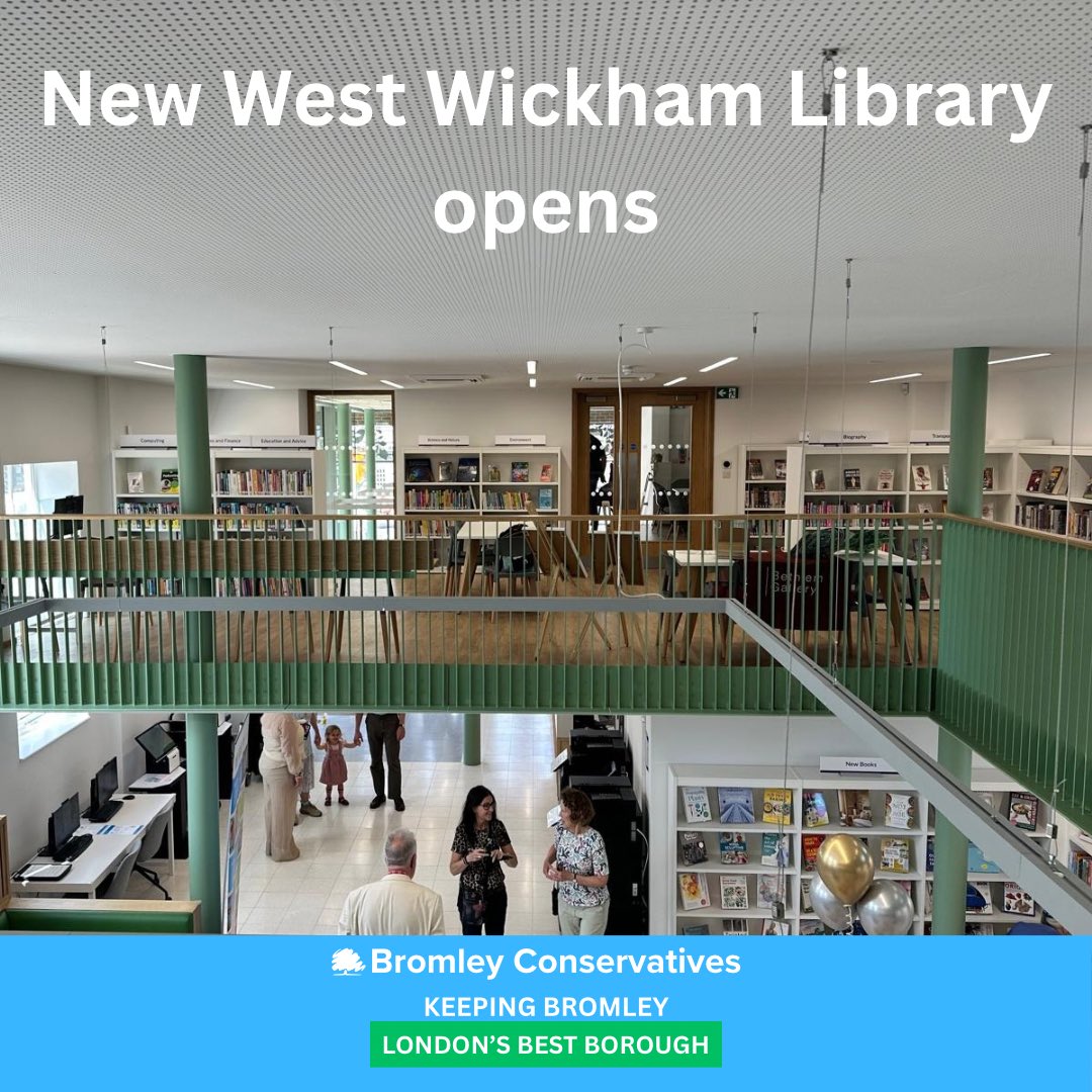 It’s officially open!🎉

We’re delighted that the new, state of the art West Wickham Library has opened to the public.

This latest upgrade is the biggest in a series of upgrades to libraries including in Beckenham, Southborough and Burnt Ash.