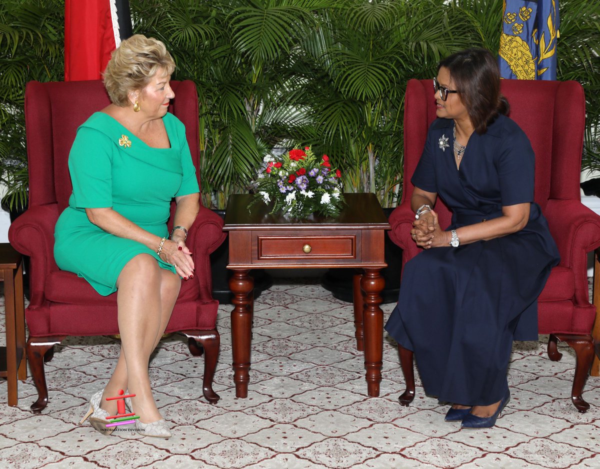 I was honoured and privileged to present credentials to President of Trinidad and Tobago, H.E. Christine Carla Kangaloo, as Ireland’s first Ambassador to 🇹🇹. A historic moment in our shared relationship. I look forward to working with 🇹🇹 on the many opportunities ahead <a href="/dfatirl/">Irish Foreign Ministry</a>