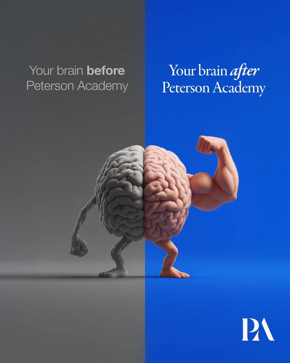 Before: Arguing feelings.
After: Arguing first principles.
Strengthen your mind.
Peterson Academy.