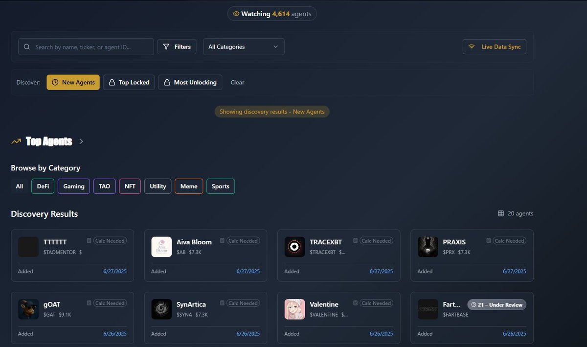 Easily view all new agents on Creator Bid by clicking the "New Agents" button on the main page....building fast here if you want to be $LAZY and get all the data you need to bid intelligently.....