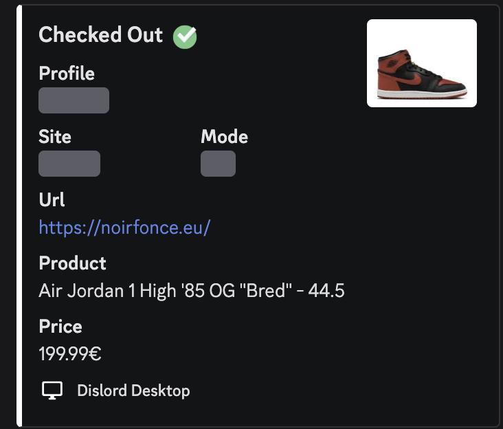 New success share by a Dislord user