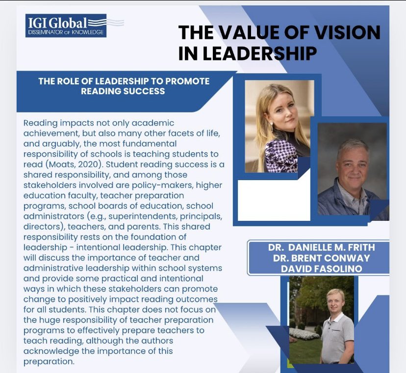 Danielle M. Frith, Ph.D. (@frithdanielle) on Twitter photo I am excited to announce the pre-release of a book chapter in collaboration with Dr. Brent Conway & my former <a href="/MUschoolofEduca/">MU School of Ed</a> student, David Fasolino. More details to come! I am excited to announce the pre-release of a book chapter in collaboration with Dr. Brent Conway & my former <a href="/MUschoolofEduca/">MU School of Ed</a> student, David Fasolino. More details to come!
