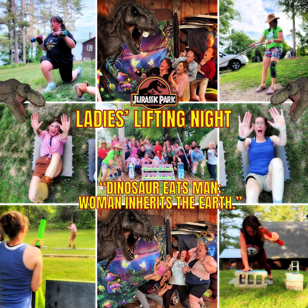 LukeRobinson13's tweet photo. Check out highlights from WolfPack Fitness’s @JurassicWorld themed Ladies’ Night workout! #JurassicWorldRebirth https://t.co/3Oo6MkPn4t
