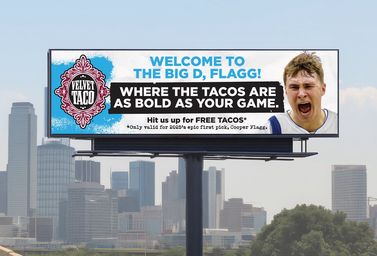 Who else is feeling optimistic again?? 👀🏀 #LFG!!! @cooper_flagg, welcome to the Big D! What do you think his favorite taco will be?