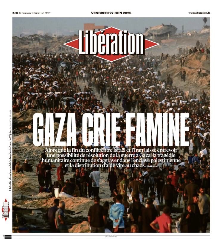 La une de Libération aujourd'hui