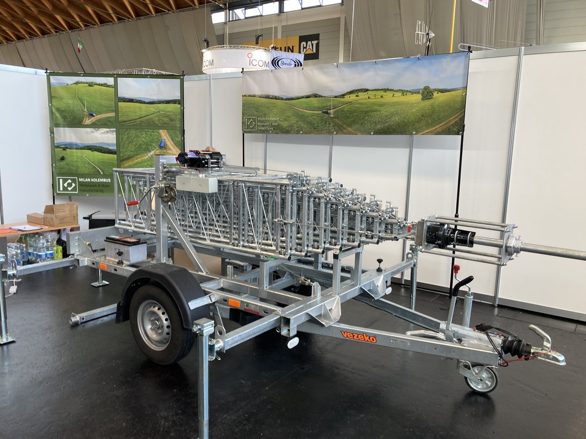 I think I need this nice mobile 12m antennatower made by kolumbuz.cz. Price tag: € 26.000