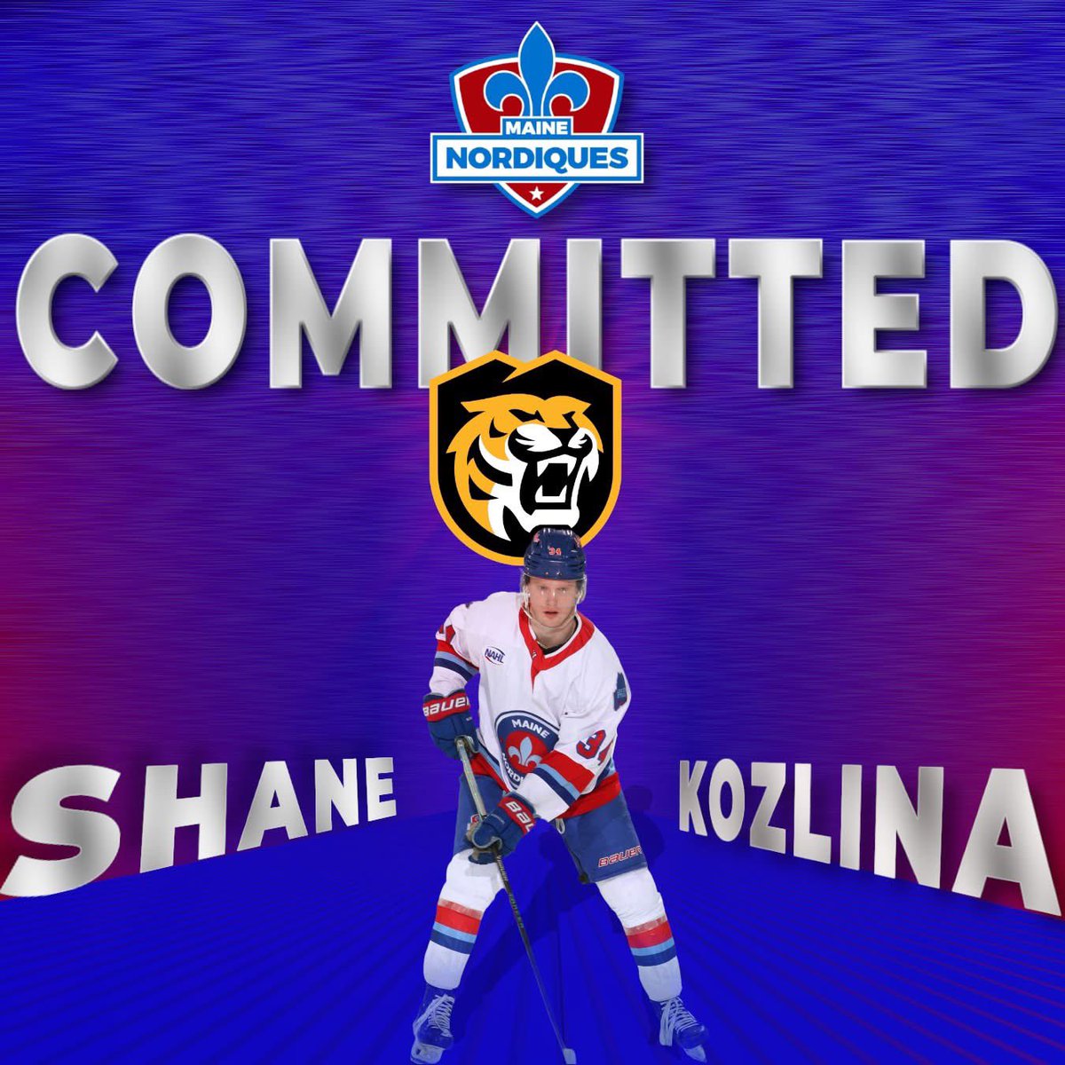 KOZ IS COMMITTED!

3 year Nordique and U18 Maine Nordique Alumni, Shane Kozlina who recorded over 90 points in his impressive 140 game NAHL Career has committed to continue his education and hockey career at Colorado College, Congratulations Koz!