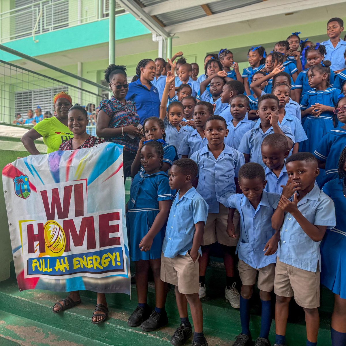 Our #MaroonWarriors teamed up with entertainers Nikita and Mole to visit Barbadian primary schools to promote our #FullAhEnergy home series and inspire young cricket stars!​​​​​​​​​​​​​​​​

#WIHome | #FullAhEnergy
