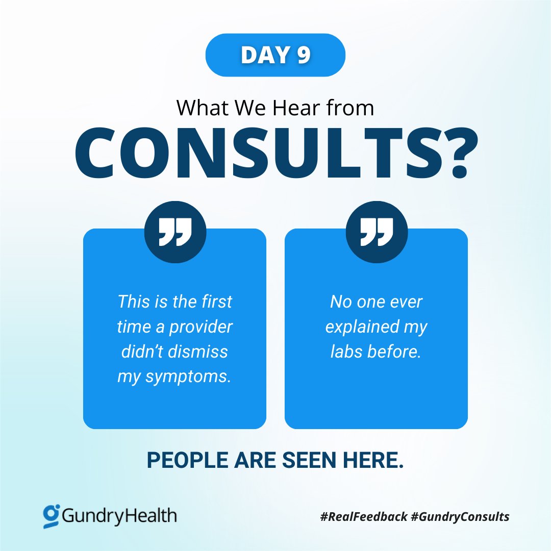 What We Hear from Consults
“No one ever explained my labs before.”
 “This is the first time a provider didn’t dismiss my symptoms.”
 #RealFeedback #Gundry
gundryhealth.com
