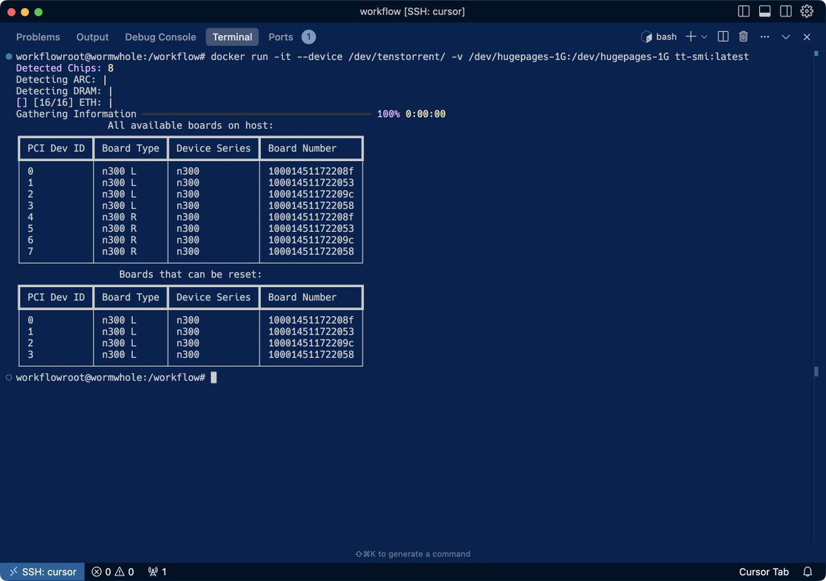 dstack (@dstackai) on Twitter photo Launch Week Day 5: <a href="/tenstorrent/">Tenstorrent</a> update!
✅ n300 multi-card instances now supported.
✅ Docker-in-Docker now works on Tenstorrent too
We're building an open AI infrastructure stack to break vendor lock-in!
Thanks to the TT community for testing! Launch Week Day 5: <a href="/tenstorrent/">Tenstorrent</a> update!
✅ n300 multi-card instances now supported.
✅ Docker-in-Docker now works on Tenstorrent too
We're building an open AI infrastructure stack to break vendor lock-in!
Thanks to the TT community for testing!
