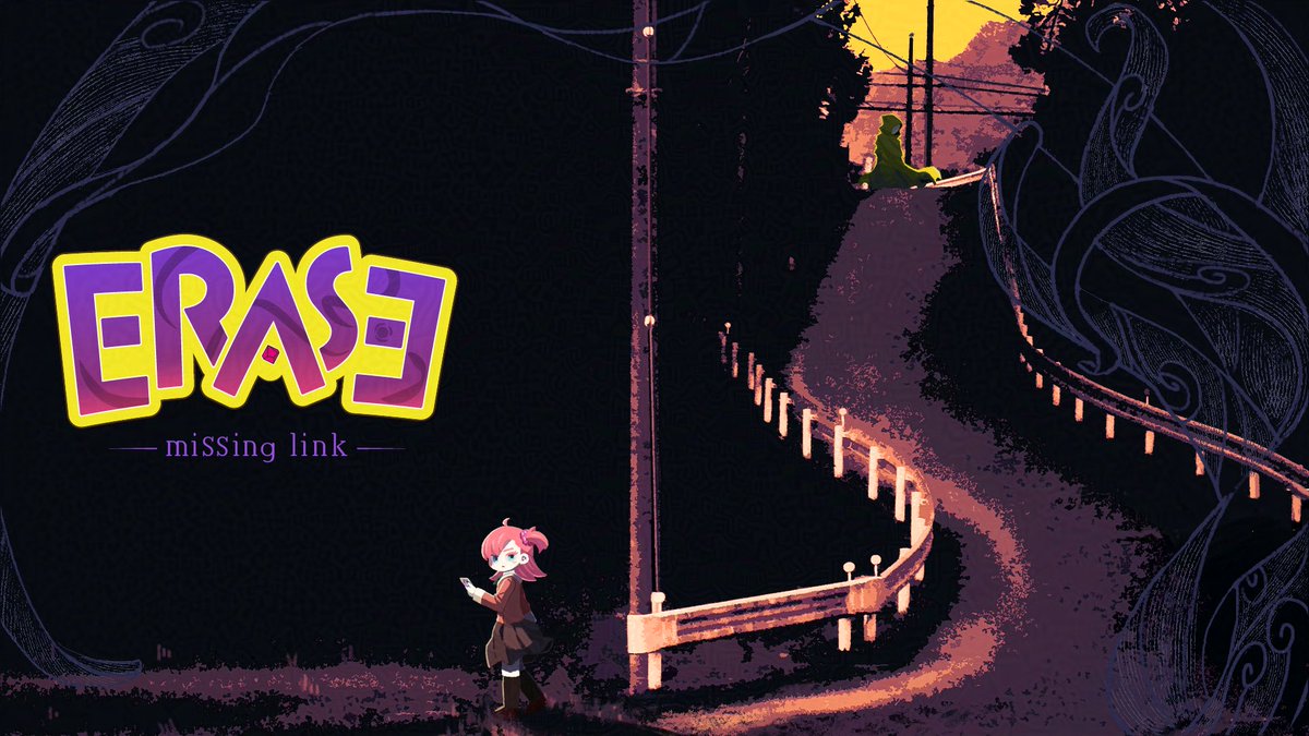 制作中のゲーム「Erase-missing link-」のタイトル画面に使うイラストを糸冬さん（<a href="/simobutton/">糸冬ぼたん⛄告知用</a>）に描いていただきました。夕暮れの不安になる感じがよく出てます。
Steam:store.steampowered.com/app/3813300/Er…
#illustration #ゲーム制作 #インディーゲーム