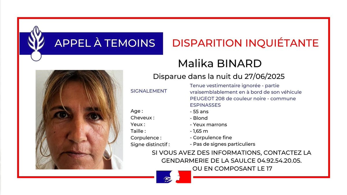 🚨 APPEL À TÉMOINS lancé par la gendarmerie des Hautes-Alpes 👇