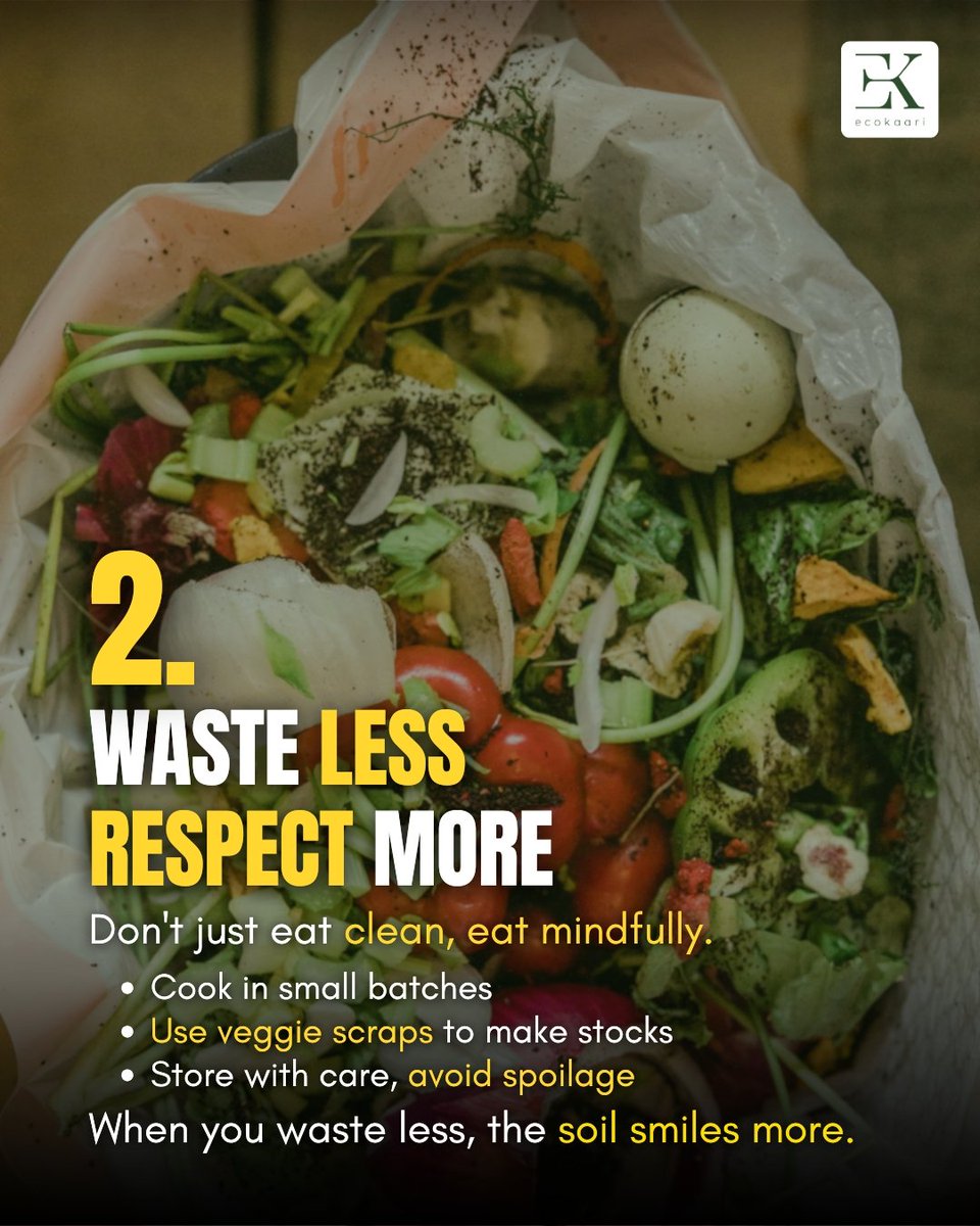 EcoKaari's tweet photo. Big change begins at home. 🏡💚

5 simple habits aren’t just sustainable, they are revolutionary.

Let’s return to roots that nourished us and the planet. 🌍
Small steps. Big impact. ✨

#eko #ecokaari #sustainableliving #earthfriendlyhabits #compostinglikegrandma https://t.co/mEV7VldlBD