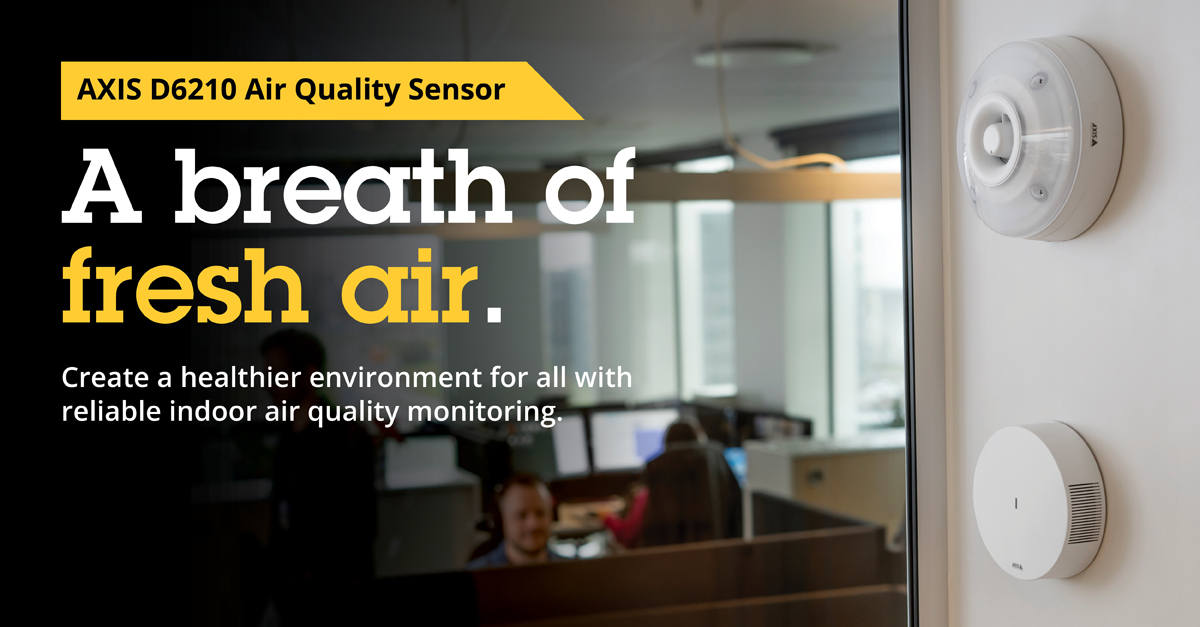 Collect actionable insights on your indoor air quality with AXIS D6210 Air Quality Sensor and respond quicker to vaping and smoking in prohibited areas for a safer, healthier indoor environment. Learn more: bit.pulse.ly/lpzy2ylwye
