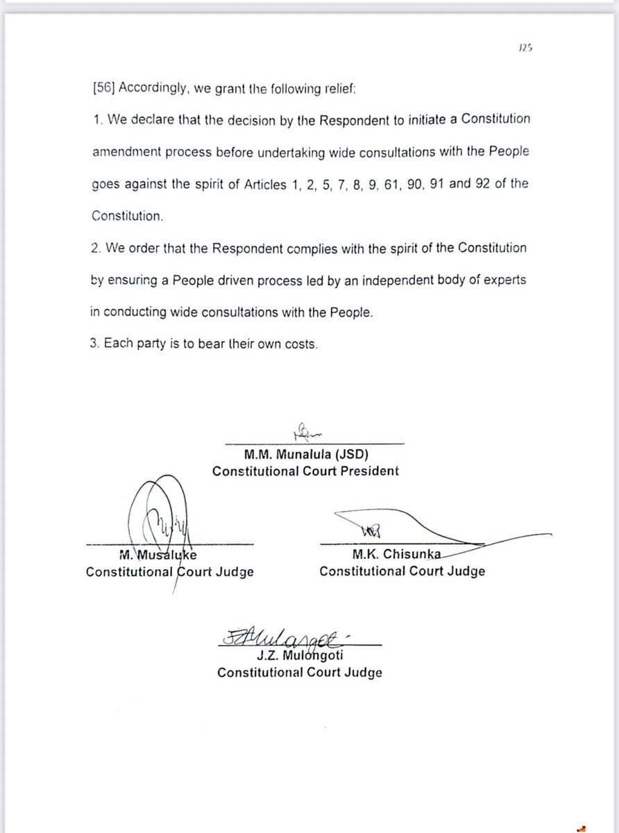 ShongaSC's tweet photo. In my view, the Judgment of the Constitutional Court delivered today deals a mortal blow to Bill 7. I doubt very much whether an unconstitutional Bill may be deferred. The right thing to do now, is to withdraw the Bill altogether. There is no other way. https://t.co/eZvVIz9FvY