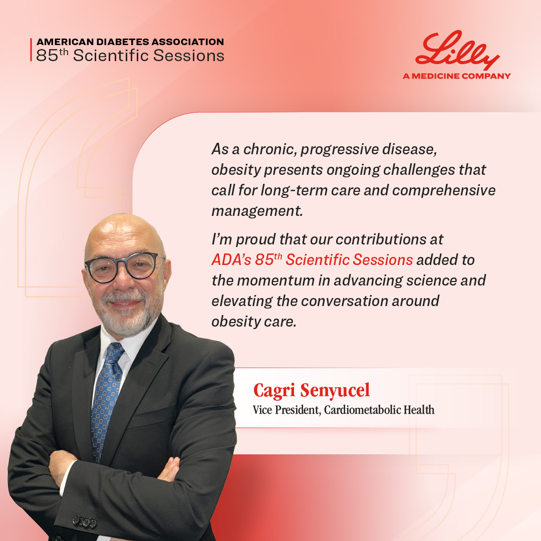 LillyMedical's tweet image. Thanks for joining us at #ADA2025!
Catch up on any research you may have missed or explore the latest #diabetes and #obesity science on the Lilly Medical Congress Hub.
Learn more: e.lilly/3GhD2m6