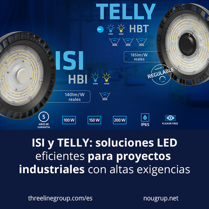 nougrup's tweet image. ☑️NG Blog: ISI y TELLY de @ThreelineGroup;  luminarias LED pensadas para logística, industria y espacios deportivos.

Eficiencia, robustez y rendimiento en cada proyecto.
👉 Más info: cutt.ly/drRW0q29

#NouGrup #LEDIndustrial #Threeline #IluminaciónProfesional