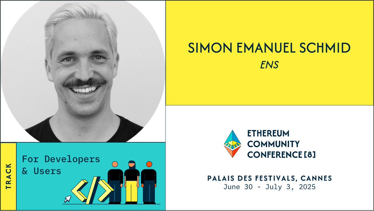 Simon Emanuel ses.eth 🛠️ (@schmid_si) on Twitter photo Excited about my first <a href="/EthCC/">EthCC - Ethereum Community Conference</a> speaker engagement 😊
🚀 Super condensed Zero To Dapp workshop
📅 Wed, July 2, 12:55 PM
📍 Taylor Stage WS (4th Floor)
Build & deploy a full-stack dapp with an incredible lineup: <a href="/abena_eth/">abena.eth 🦇🔊(💫,💫) (⽉, ⽉) (🦄)</a> <a href="/ETHAccra/">ETHAccra</a> | <a href="/ryestew/">Rob Stupay</a> <a href="/EthereumRemix/">Remix Project</a> | <a href="/solangegueiros/">Solange Gueiros</a> Excited about my first <a href="/EthCC/">EthCC - Ethereum Community Conference</a> speaker engagement 😊
🚀 Super condensed Zero To Dapp workshop
📅 Wed, July 2, 12:55 PM
📍 Taylor Stage WS (4th Floor)
Build & deploy a full-stack dapp with an incredible lineup: <a href="/abena_eth/">abena.eth 🦇🔊(💫,💫) (⽉, ⽉) (🦄)</a> <a href="/ETHAccra/">ETHAccra</a> | <a href="/ryestew/">Rob Stupay</a> <a href="/EthereumRemix/">Remix Project</a> | <a href="/solangegueiros/">Solange Gueiros</a>