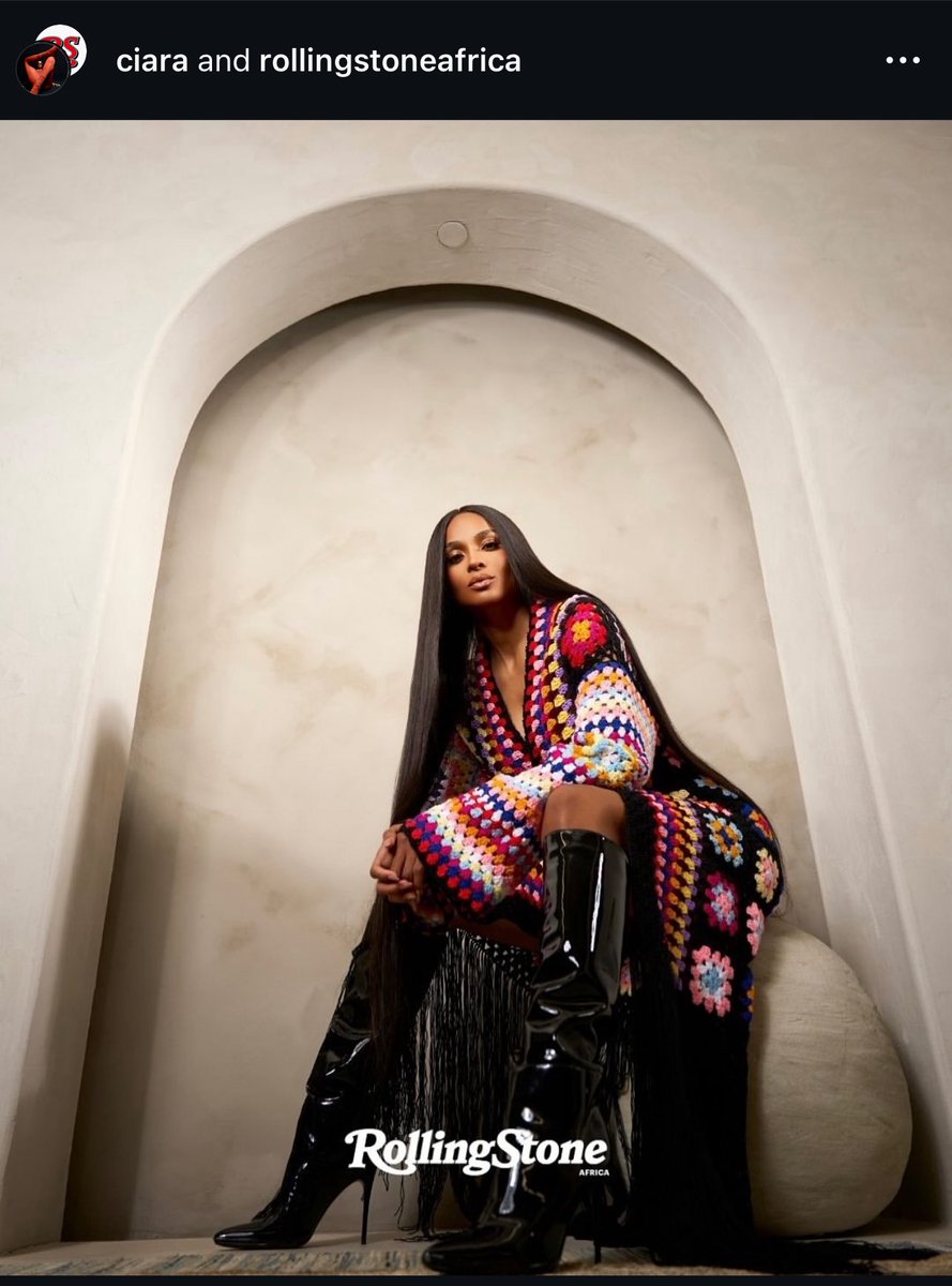 THE Ciara graced the pages of Rolling Stone Africa in a kimono I crocheted.