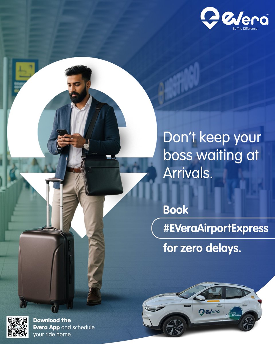 Everacabs (@everacabs) on Twitter photo Boss landing? Cab's ready!
Take #EVeraAirportExpress for no delays, all-electric ride.
#AirportDrop #EVera #EcoTravel #RideSmart #EVs #NoWaiting #EveraCorp #IGIAirport
📲 App & ride: qrcodes.pro/2g0L5e
<a href="/e_prakriti/">Prakriti E-Mobility</a> Boss landing? Cab's ready!
Take #EVeraAirportExpress for no delays, all-electric ride.
#AirportDrop #EVera #EcoTravel #RideSmart #EVs #NoWaiting #EveraCorp #IGIAirport
📲 App & ride: qrcodes.pro/2g0L5e
<a href="/e_prakriti/">Prakriti E-Mobility</a>