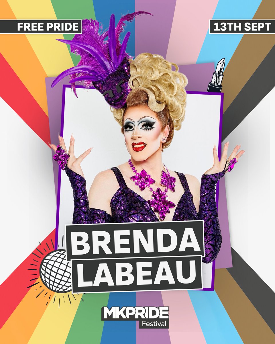mkpridefestival's tweet photo. Scouse excellence @BrendaLaBeau brings glamour and attitude to MK Pride Festival 2025! 🌈
📆 13 Sept | Campbell Park
🙌 FREE ENTRY!
#MKPride #BrendaLaBeau #ScouseExcellence #FreePride #Drag #LiveDrag #LGBTQ https://t.co/TdsboqQsRH