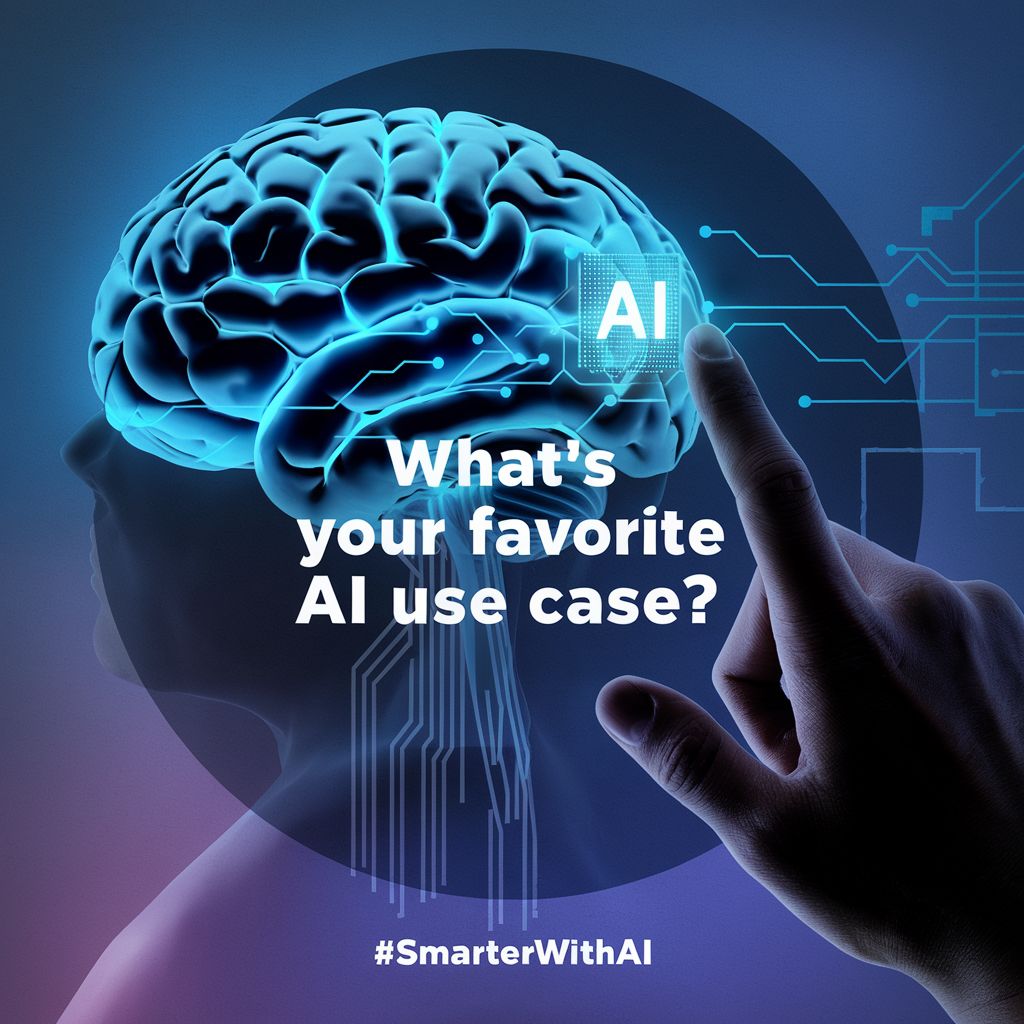 kristofcreative's tweet photo. #SmarterWithAI 💡 What's your favorite AI use case?

Join the conversation and explore the endless possibilities AI brings to our world.

How does AI enhance your daily life? 🤔

#EngageWithAI #SmartWithAI https://t.co/ySL8dpZPer