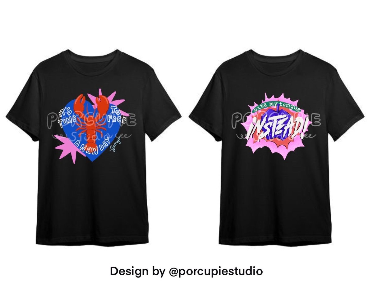 Hiiii xh! Mau cek ombak kalo aku open PO T-shirt kayak gini apakah ada yg berminat &amp; mau ditag? Kebetulan lg mempertimbangkan pake warna kaos selain hitam jugaa tp let me know what u think! 🤩🤟🏼 <a href="/porcupiestudio/">Porcupie ♡´･ᴗ･`♡</a>