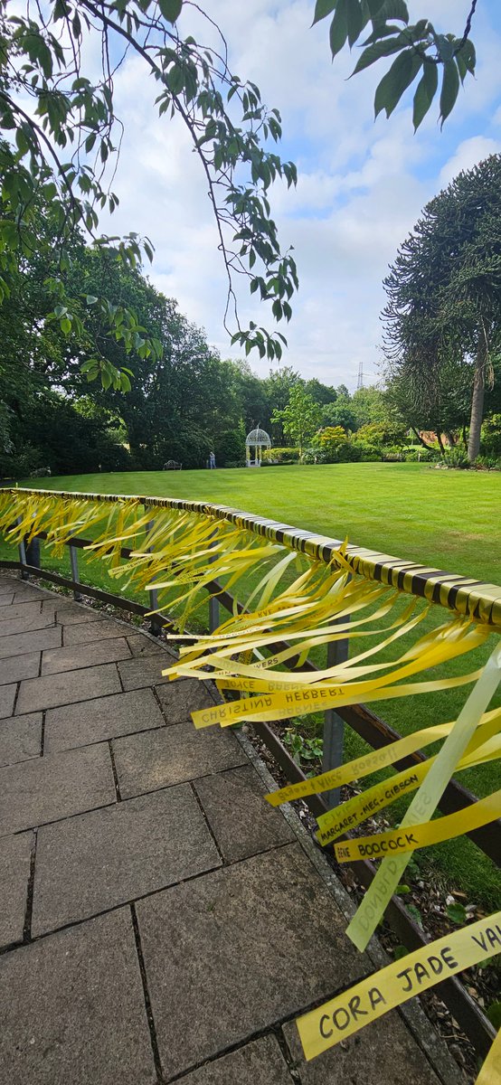 Yellow Day brought sunshine (and rain!), music &amp; memories to the hospice 💚🦋

Now our gardens are lined with yellow ribbons – each one a tribute.

There’s still time to add yours and support hospice care this summer.

🌼 Dedicate here: stcatherines.co.uk/support-us/yel…

#YellowRibbons