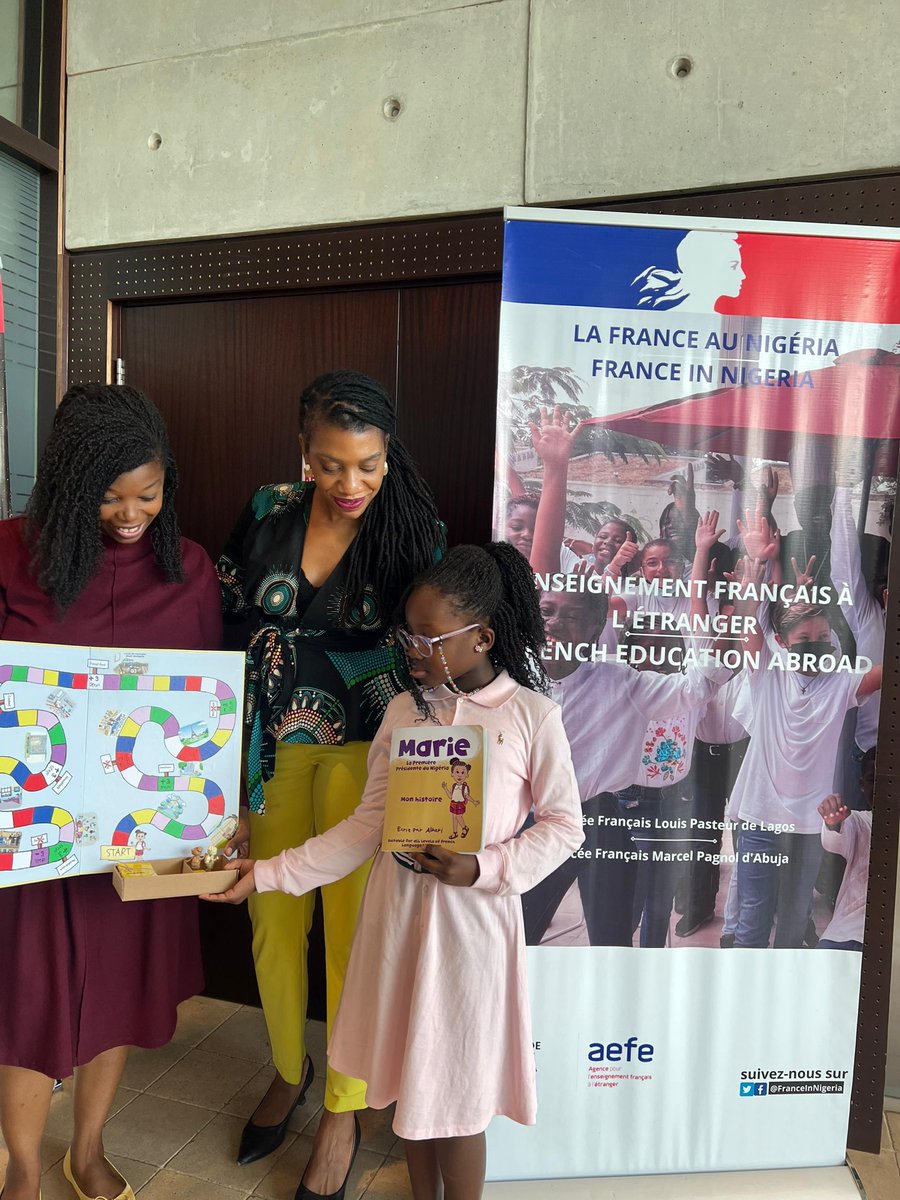 Magaly Losange (@maglosange) on Twitter photo We know that representations matter. Which is why we were delighted to welcome Alheri, the author of “Marie, la première présidente du Nigeria 🇳🇬 ”at <a href="/FranceInNigeria/">Ambassade de France au Nigéria</a>. The young writer who is only 8 years old also developed a fun board game for French learners. #inspiration We know that representations matter. Which is why we were delighted to welcome Alheri, the author of “Marie, la première présidente du Nigeria 🇳🇬 ”at <a href="/FranceInNigeria/">Ambassade de France au Nigéria</a>. The young writer who is only 8 years old also developed a fun board game for French learners. #inspiration