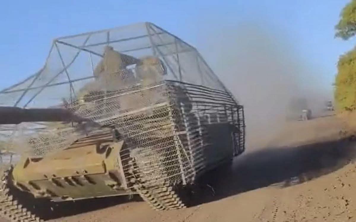 Merkava, the pride and the backbone of the Israeli occupation forces, is now wearing a hijab. 
Wonder why!!!??