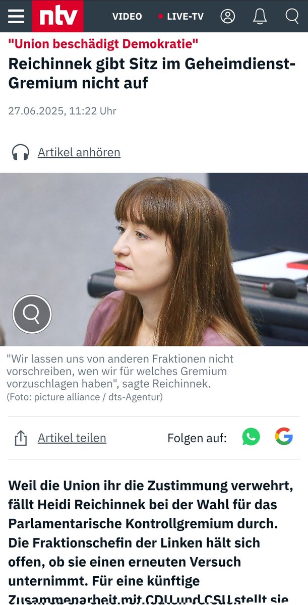 Blöd, wenn man die eigene Medizin zu fressen bekommt 😂😂😂

Die Linke beschwert sich, dass die CDU die Demokratie beschädigt 😂

Heidi, das macht vom Altparteienkartell alle🤡