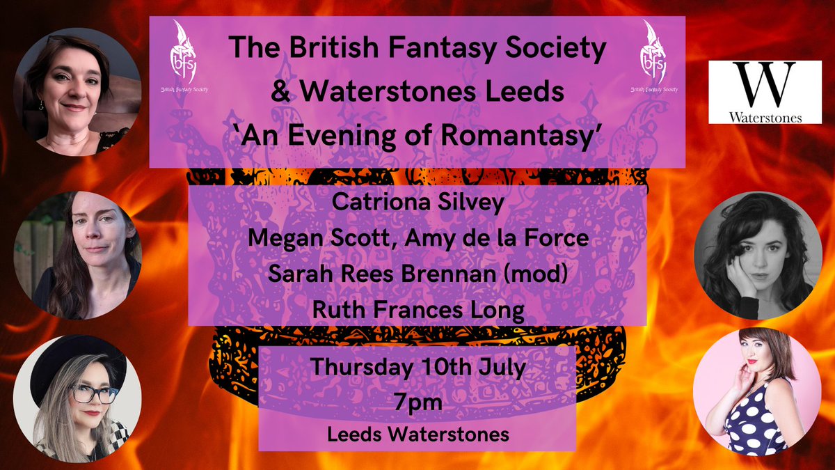 BritFantasySoc's tweet image. The BFS is excited to announce another in-person Leeds event, An Evening of Romantasy.
Thursday 10th July 2025, 7pm (BST). Waterstones, Albion Street, Leeds.
Ticket: tinyurl.com/RomantasyLeeds
@sarahreesbrenna @amydelaforce