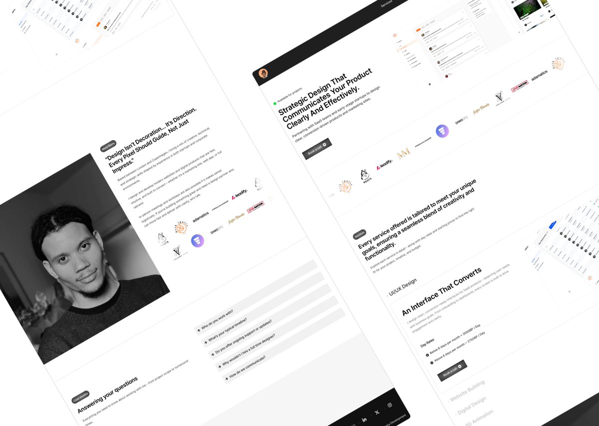 remydevelopment's tweet image. I&apos;ve just launched the new look of remydevelopment.com (2.0) - redesigned to reflect how I now push to work as a design partner for startups and SaaS teams.

Ready to partner with a broad range of diverse clients and multiple strategic goals.