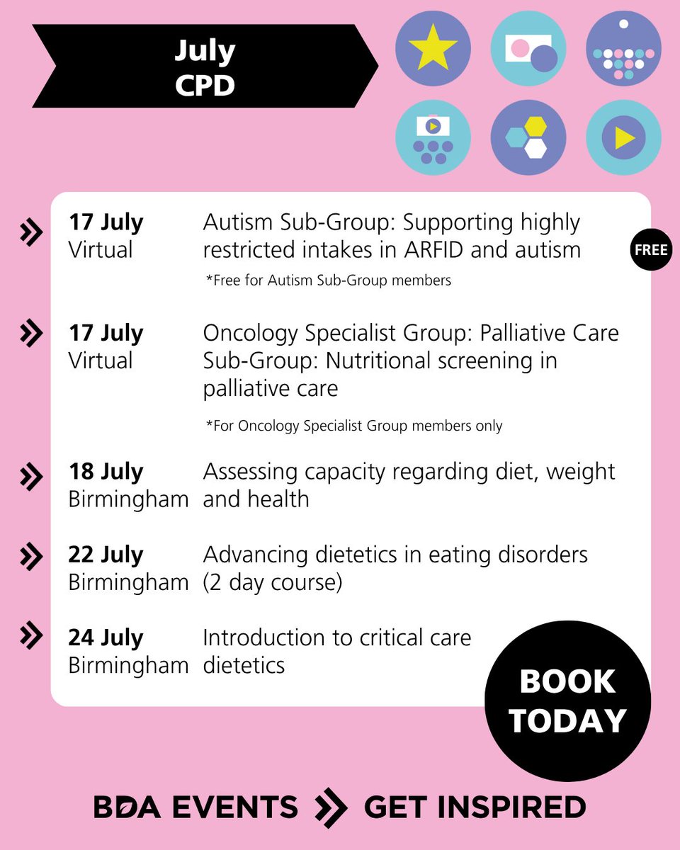 🗓️ Have you seen what events we have on offer next month? Take a look today to find a course, event or webinar for you!

Book your next event ➡ bda.uk.com/events.html
