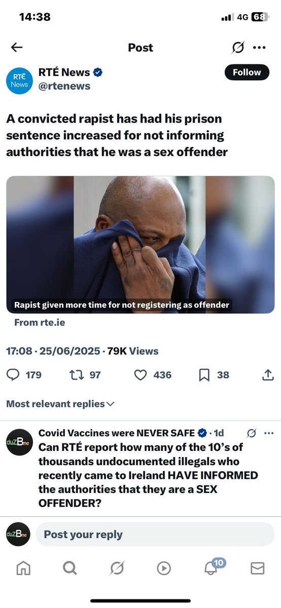 duzBme's tweet image. How many of the 10’s of thousands unknown undocumented illegals who recently came to Ireland HAVE INFORMED the authorities that they are a SEX OFFENDER? 

See the problem with #Undocumented?