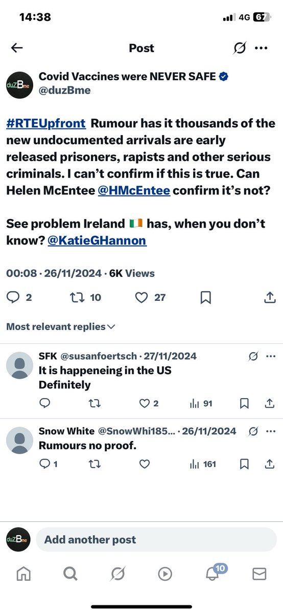 duzBme's tweet image. How many of the 10’s of thousands unknown undocumented illegals who recently came to Ireland HAVE INFORMED the authorities that they are a SEX OFFENDER? 

See the problem with #Undocumented?