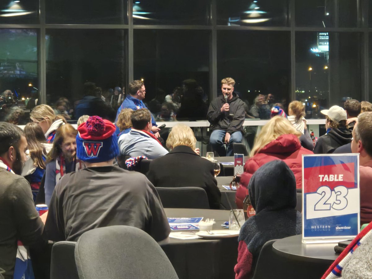 Simmo (@simmo_melb89) on Twitter photo Fun night watching the Dogs win along with ~200 others at Whitten Oval.
Big screens. Well catered & organised. Food options. Club shop open. Biggsy on stage. Atmosphere. Prizes. Well done <a href="/westernbulldogs/">Western Bulldogs</a>
A community-based revenue opportunity not involving pokies etc. More pls! Fun night watching the Dogs win along with ~200 others at Whitten Oval.
Big screens. Well catered & organised. Food options. Club shop open. Biggsy on stage. Atmosphere. Prizes. Well done <a href="/westernbulldogs/">Western Bulldogs</a>
A community-based revenue opportunity not involving pokies etc. More pls!