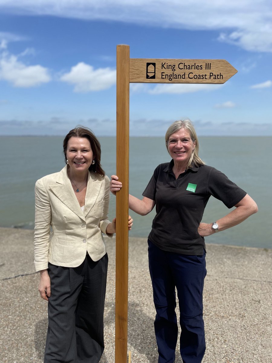 Wonderful to join @Defra Minister for Access Baroness Hayman on Isle of Sheppey to launch the latest stretch of the King Charles III England Coast Path - making it easier for everyone to enjoy green and blue spaces