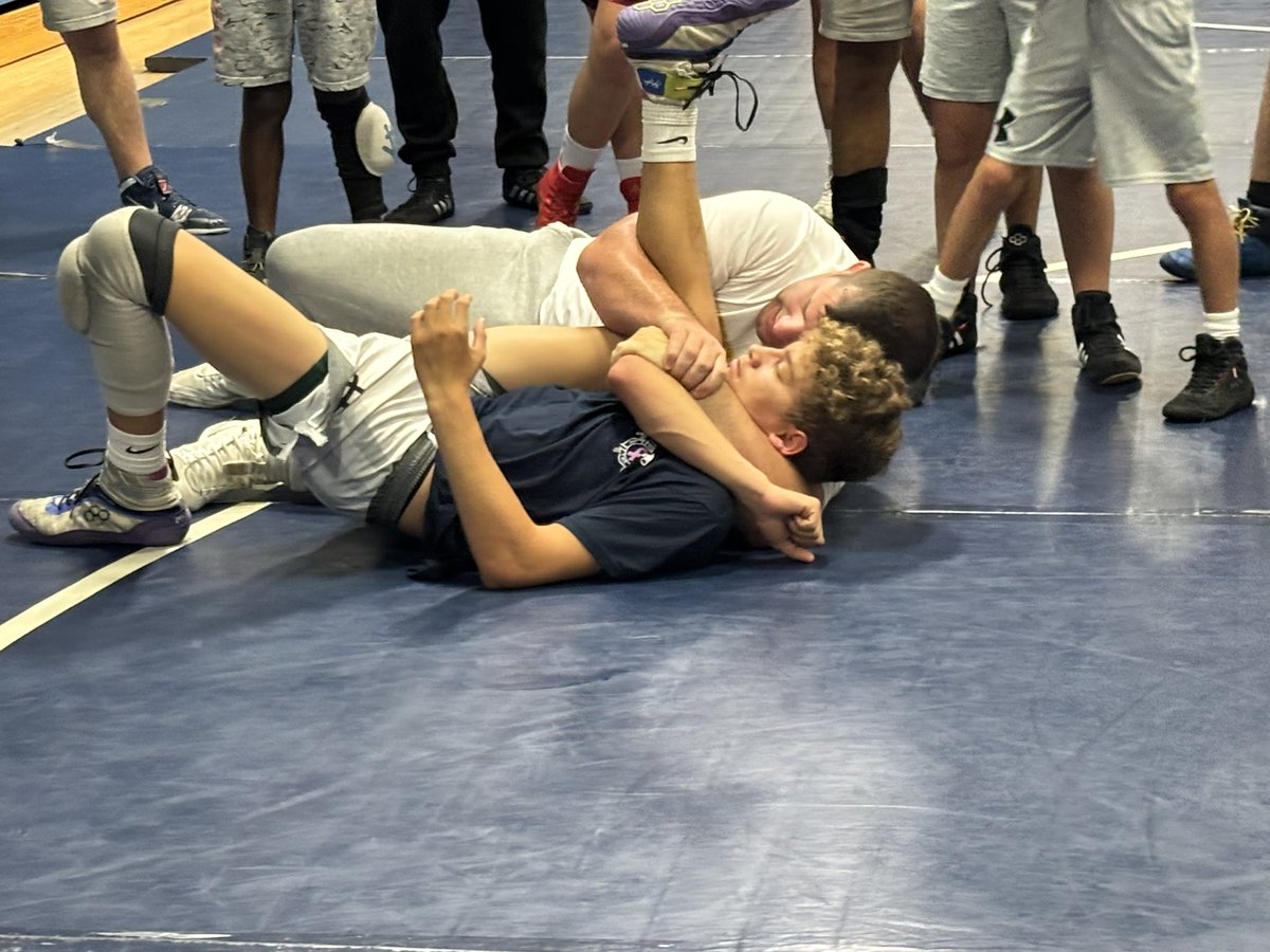 What’s for breakfast Coach?  Crossface cradles for all!!  Great way to get the juices flowing for Day 5 of Rob Waller’s All-American Wrestling Camp. Leading the way today is Coach <a href="/Freddyg184/">Freddy Garcia</a> of <a href="/KentStWrestling/">Kent State Wrestling</a>. Wrestled collegiate at <a href="/LockHavenWrstl/">Lock Haven Wrestling</a>