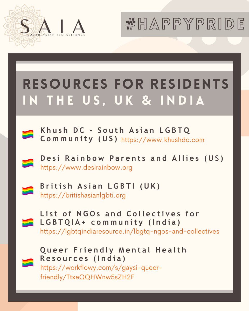 This #PrideMonth, we were honored to host our pathbreaking talk, Pride in GI 🏳️‍🌈🏳️‍⚧️

To continue to support our LGBTQIA+ community, we’ve put together a list of resources including virtual support groups and country specific resources where available! 

Check out the resource here: