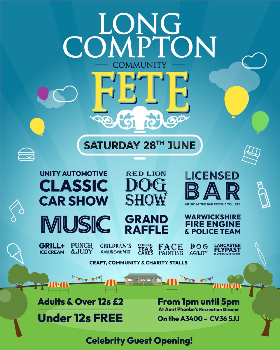 RedLionLongComp's tweet image. We are very happy to be sponsoring the #LongCompton Community #Fete tomorrow. See you then!