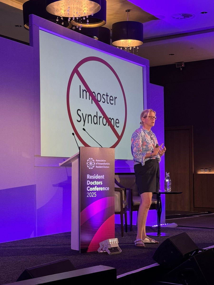 LeylsTurk's tweet image. ‘There is absolutely nothing wrong with celebrating your achievements’
@doctorwibble doing an excellent job helping our residents banish imposter syndrome and negative thoughts.
#RDC2025 @Anaes_Residents @Assoc_Anaes