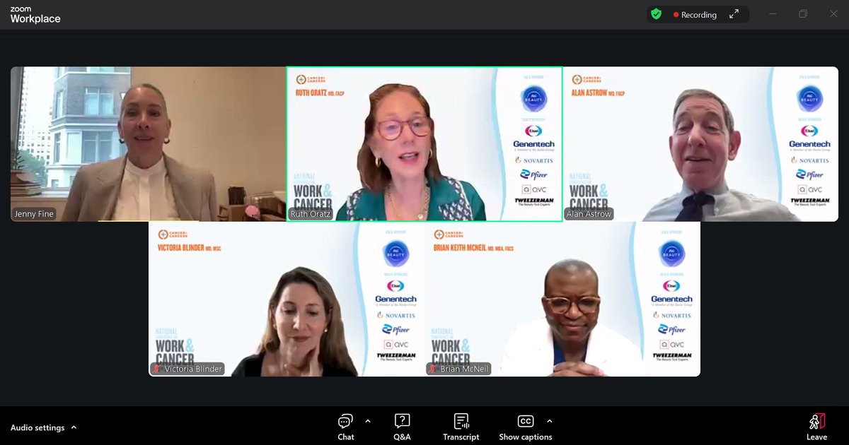 Having a doctor who supports your health, life and work goals makes a big difference. This morning we’re hearing from four oncologists who know how important that is: Dr. Alan Astrow, Dr. Victoria Blinder, Dr. Brian Keith McNeil and Dr. Ruth Oritz

#CACConf